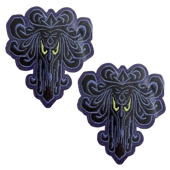 New Disney Haunted Mansion Wallpaper Shoelace Clip Ons Purple Black New Balance - Picture 1 of 12